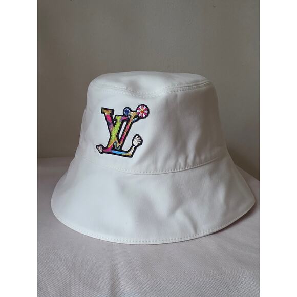 Louis Vuitton White LV x TM Reversible Superflat Bucket Hat S sz main image 15